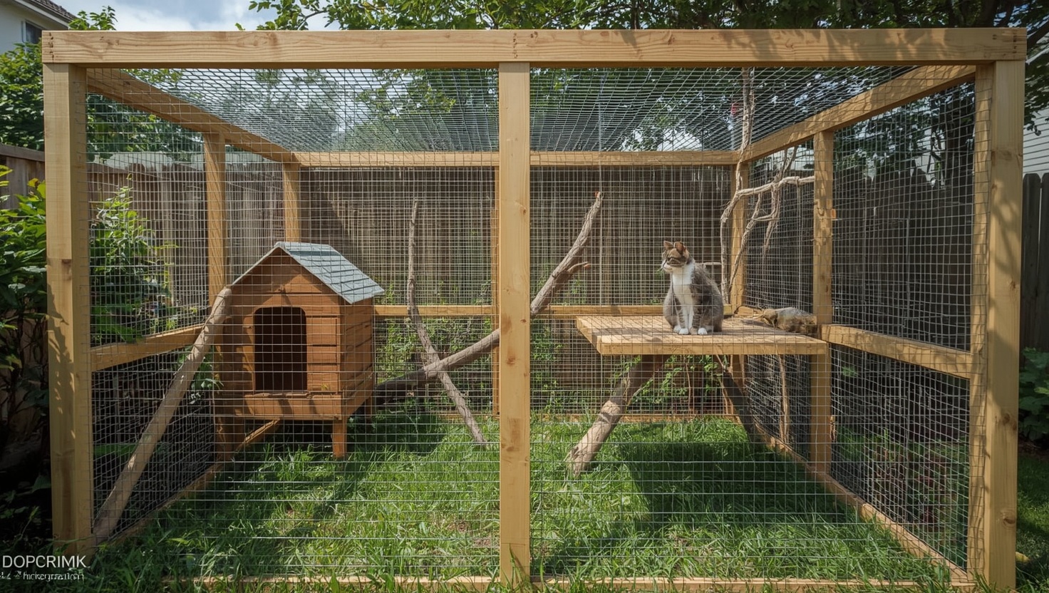 katzengehege outdoor selber bauen