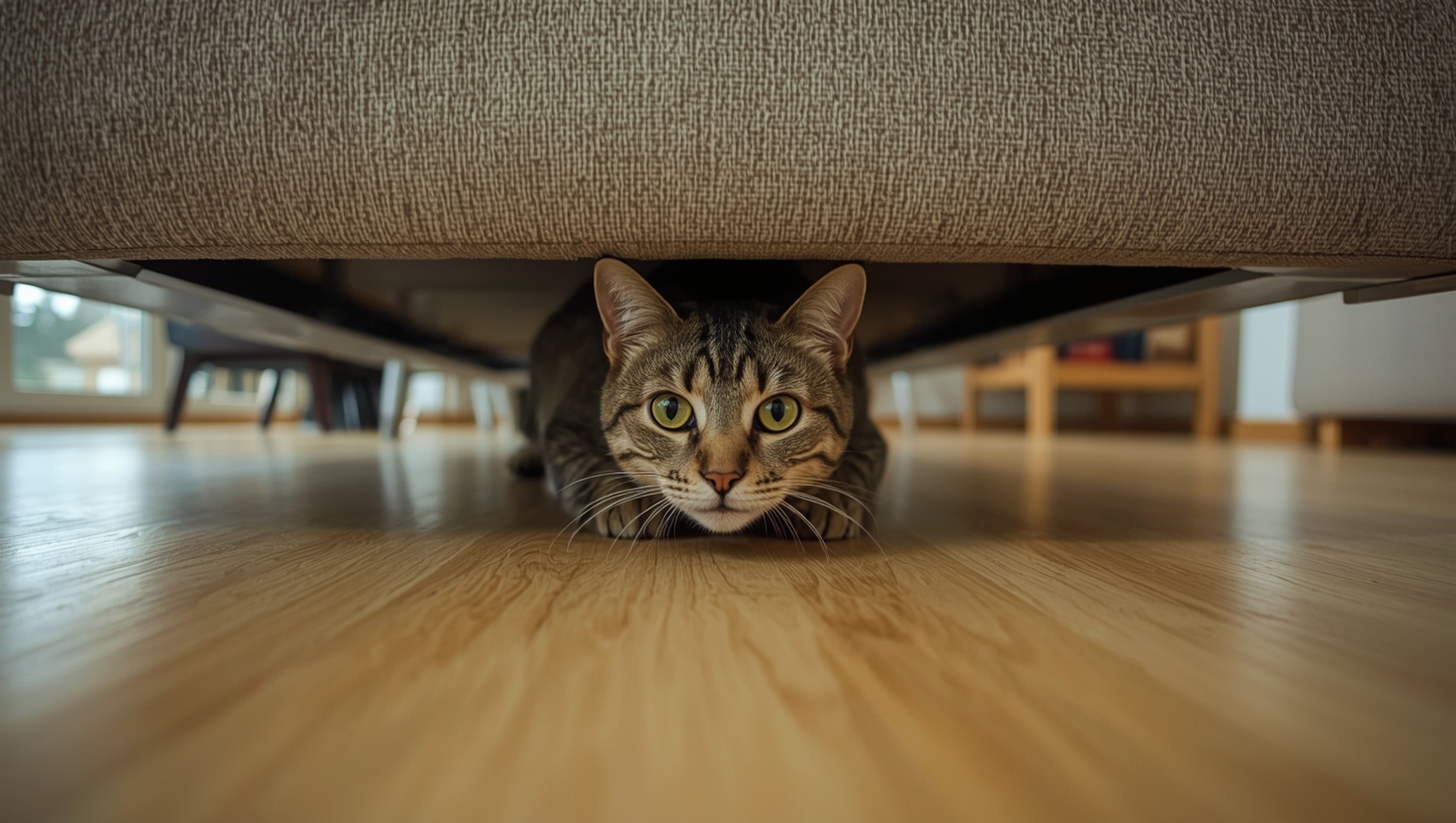 neue katze versteckt sich den ganzen tag